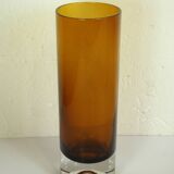 Amber glass vase 25 cm 1970s