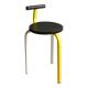 Tabouret postmoderne tripode en métal, années 80