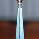 Pair of sterling silver and enamel candlesticks 1927 by Charles Green & Co.