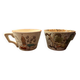 2 tea cups, late 19th century, Sigouin