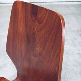 Mid-Century Modern Plywood Side Chairs attributed to Carlo Ratti for Legni Curvati, Italy, 1950s, Set of 3