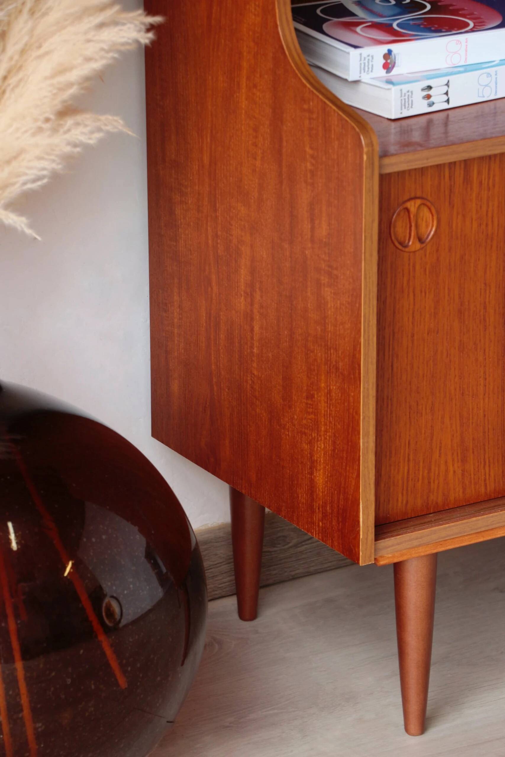 Vintage Scandinavian teak bookshelf – 1960s