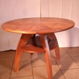 Pedestal table 60/70s in solid walnut