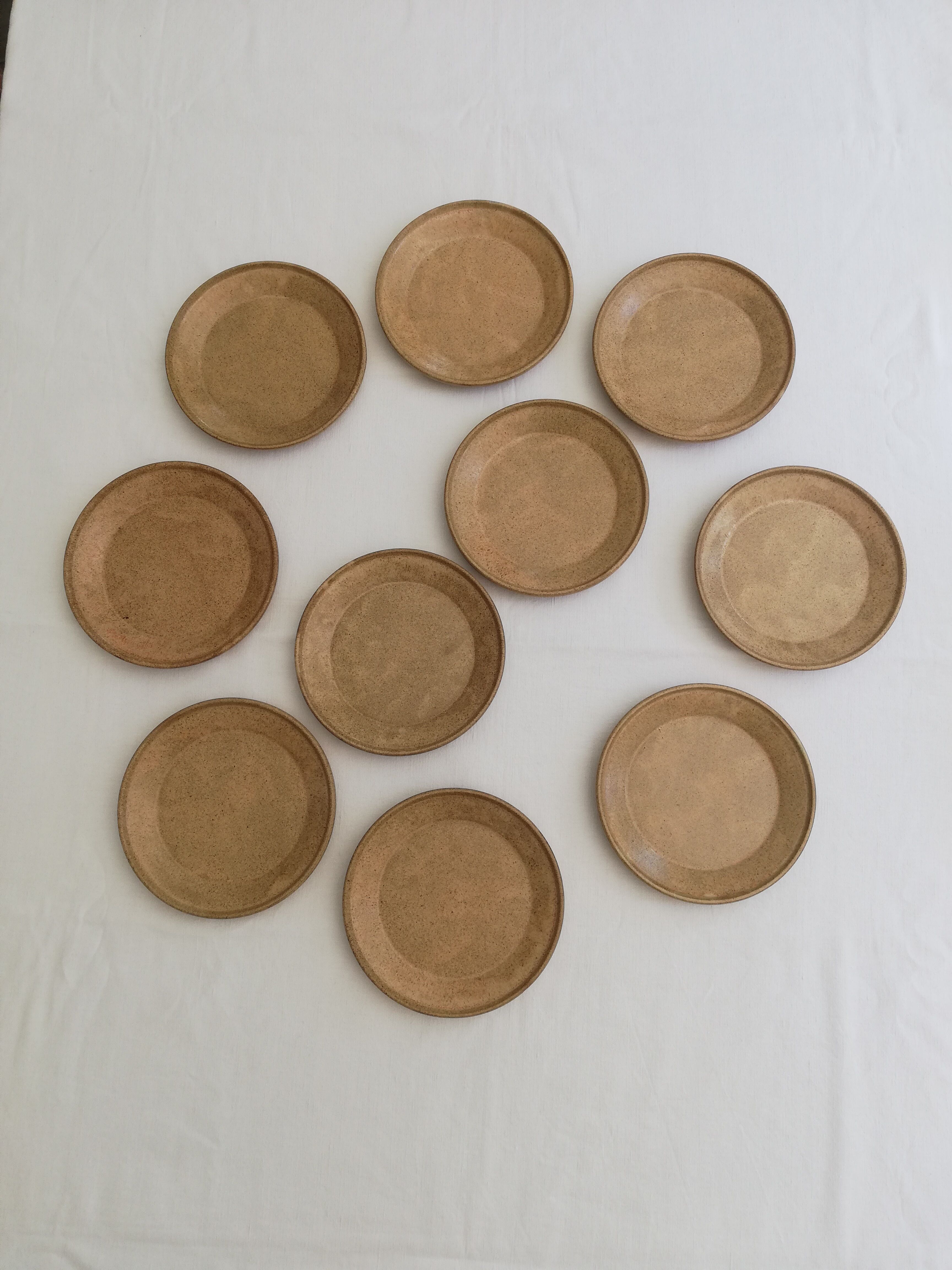 Vintage stoneware dessert plates