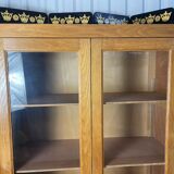 Solid oak school showcase 1960