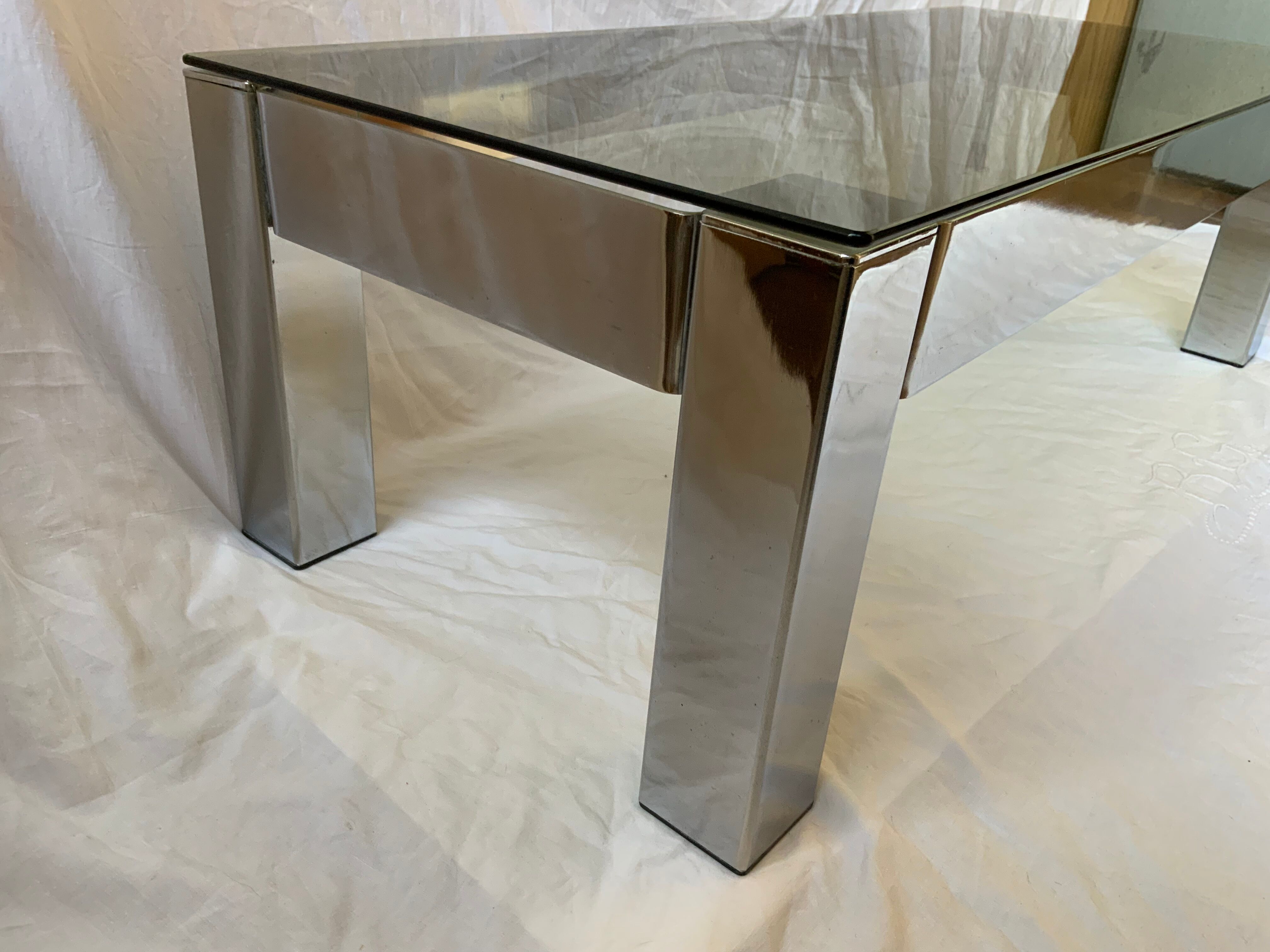 Vintage glass coffee table