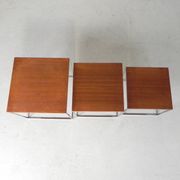 Ensemble de 3 tables d'appoint, ensemble mimi, années 1960