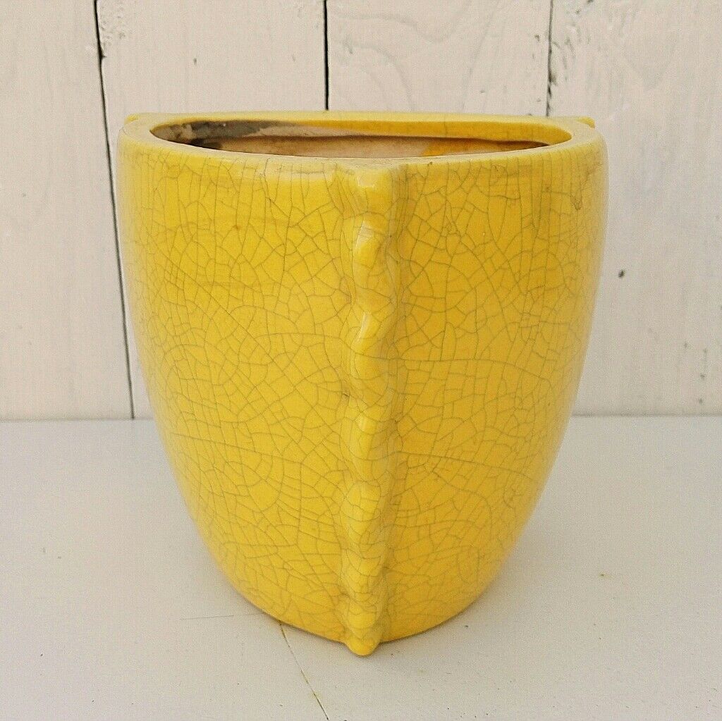 Cache pot en céramique craquelée style art déco