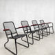 Set of 4 vintage wire garden chairs outdoor