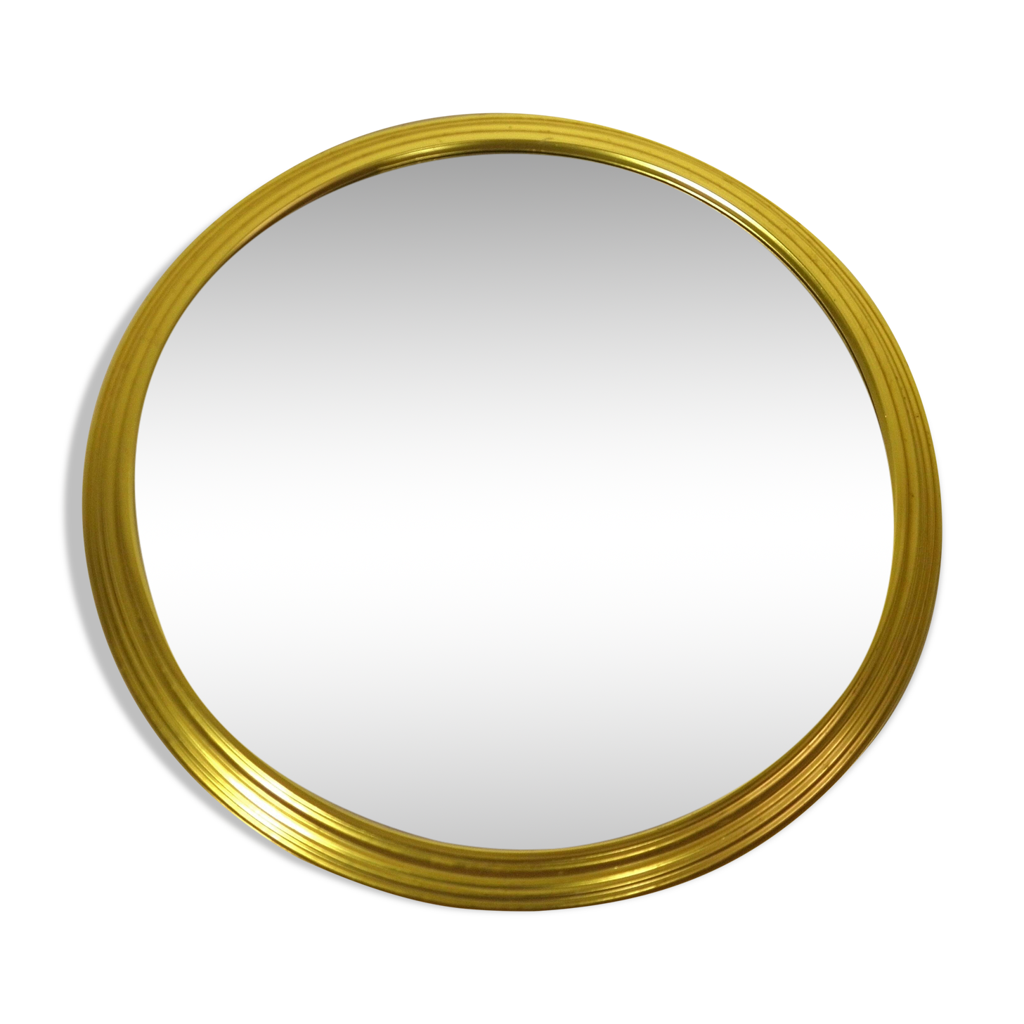 Round mirror with gold frame 31 cm