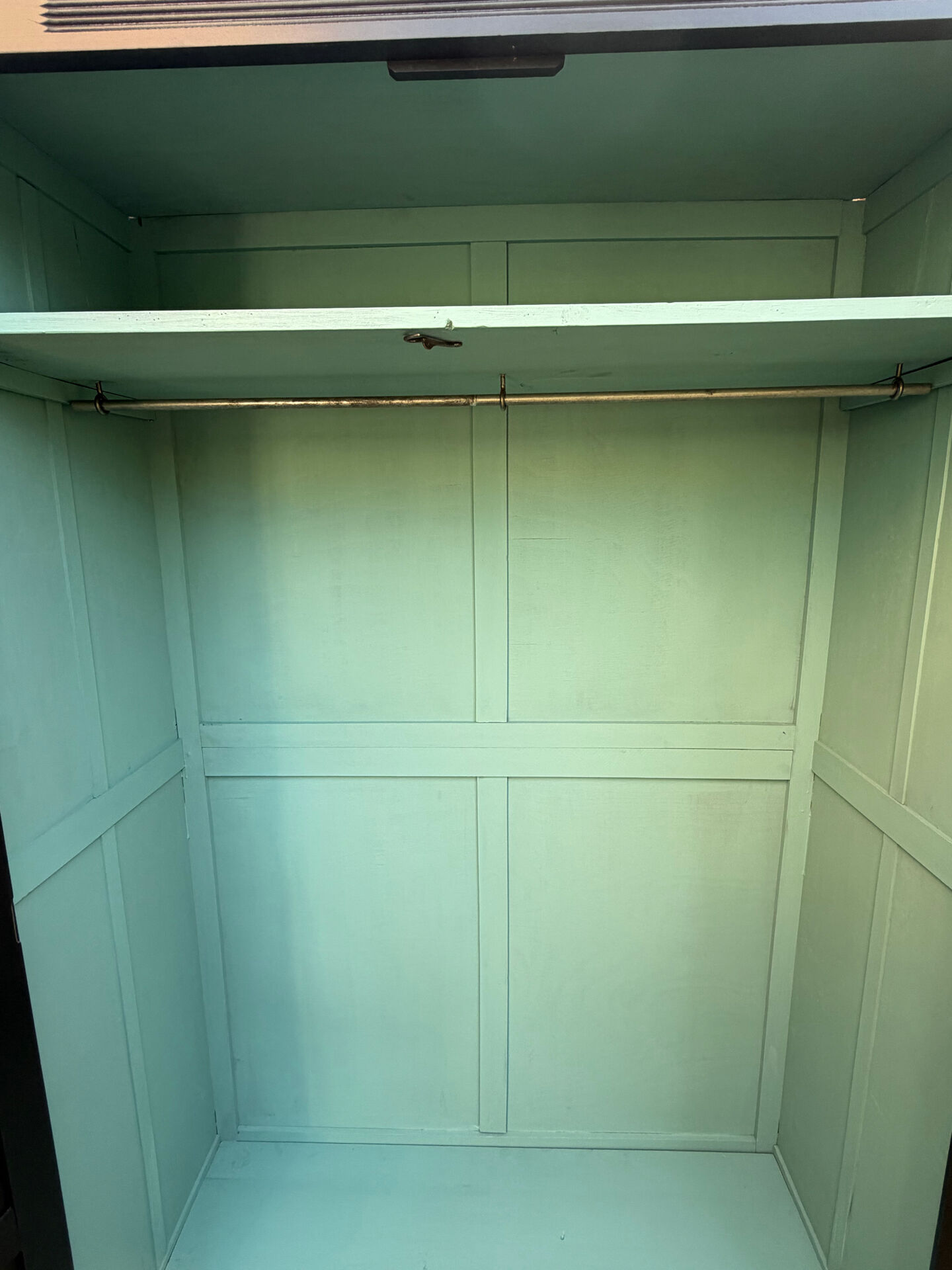 Renovated black Art Deco Parisian wardrobe