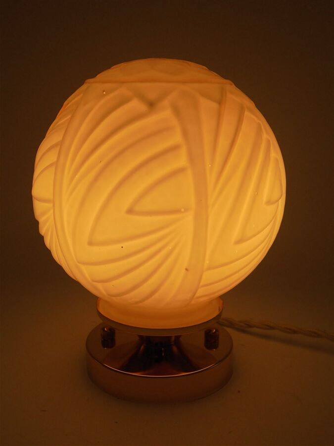 Pink opaline lamp