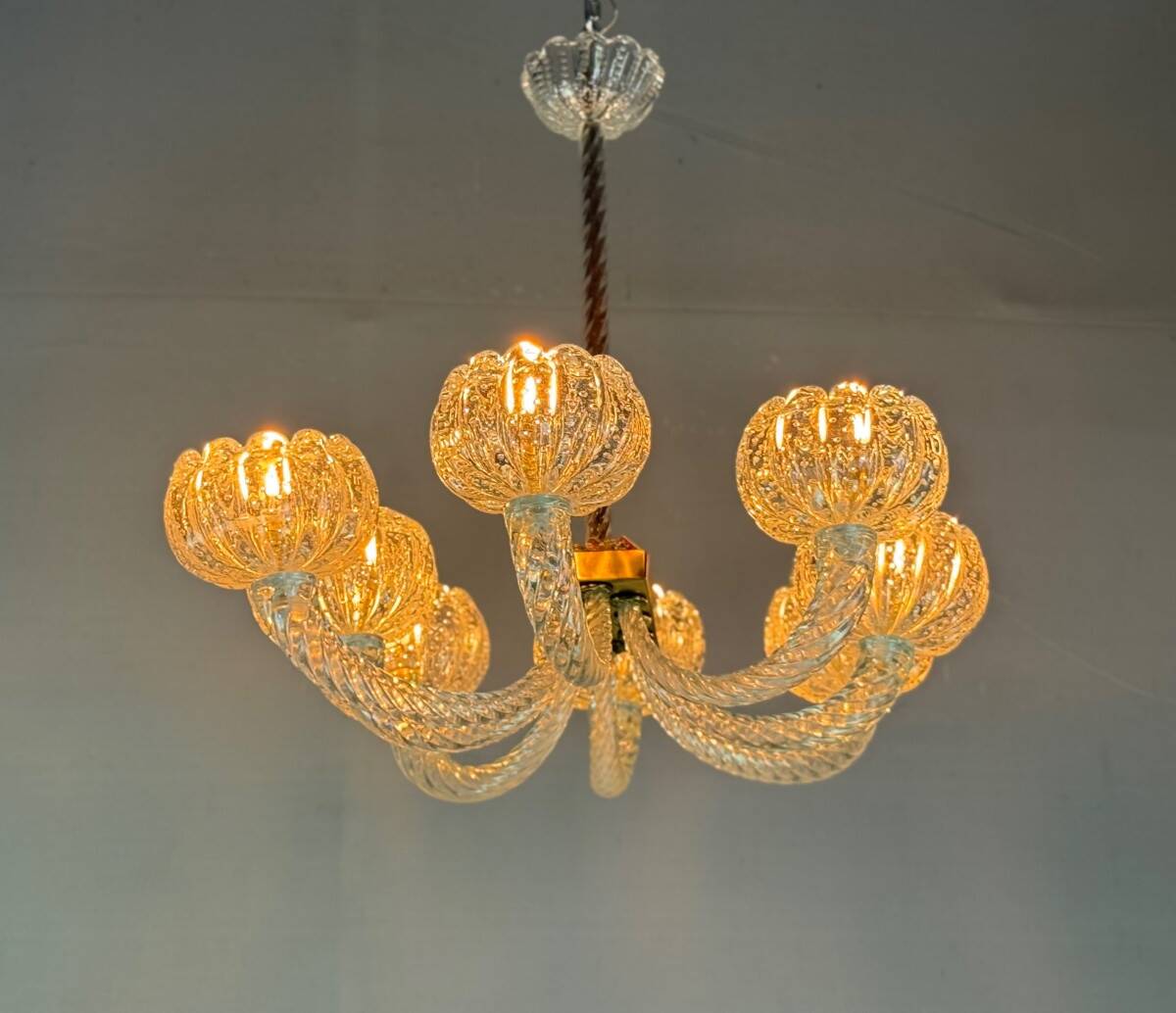 Venetian Murano glass chandelier by Barovier, circa 1950