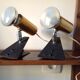 Paire de lampes spots à pince, vintage, années 70