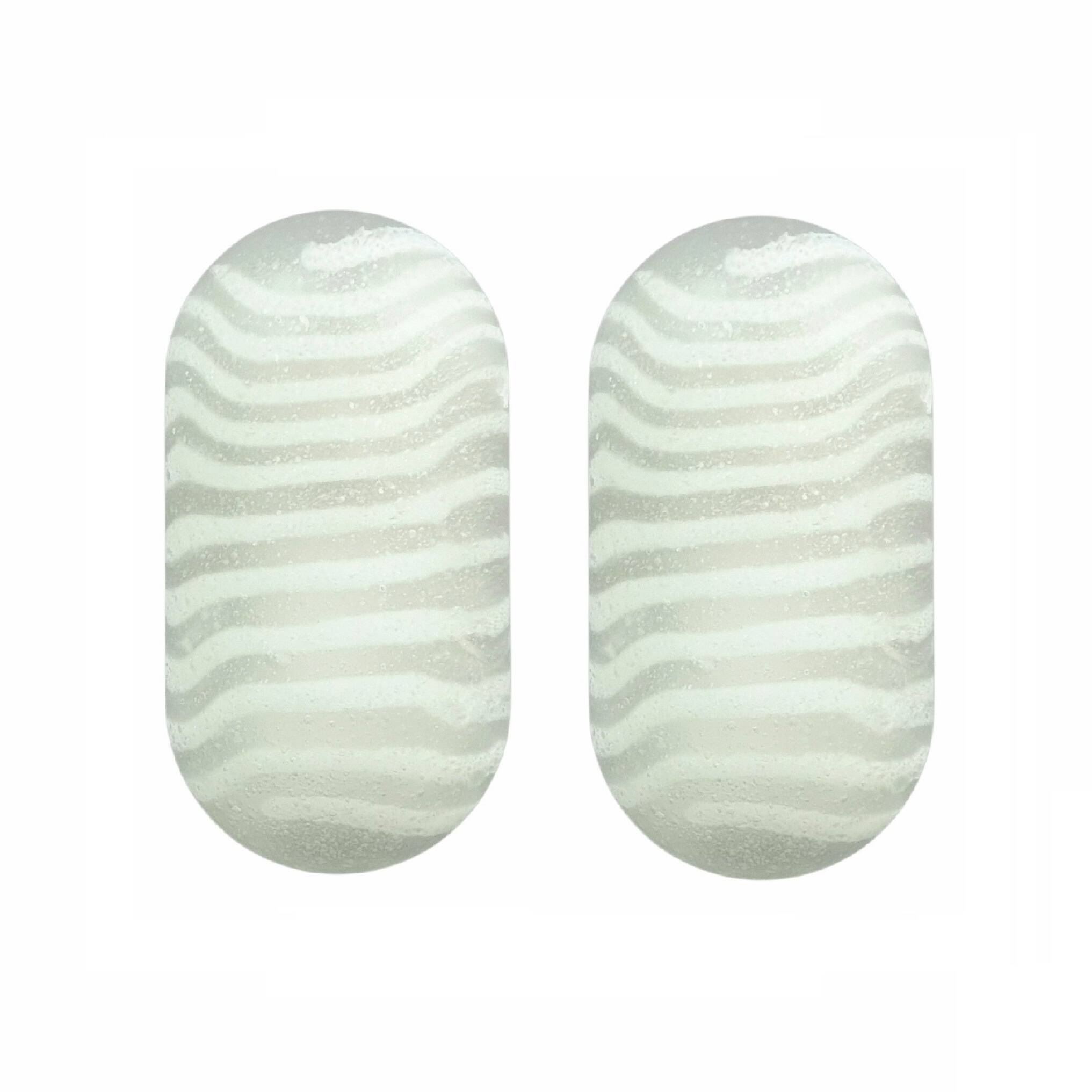 Pair of 'Zebra' Striped Glass Wall Lamps - Peill & Putzler, Germany, 1970s