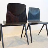 Stackable two-tone industrial dining chair Pagholz Galvanitas S22