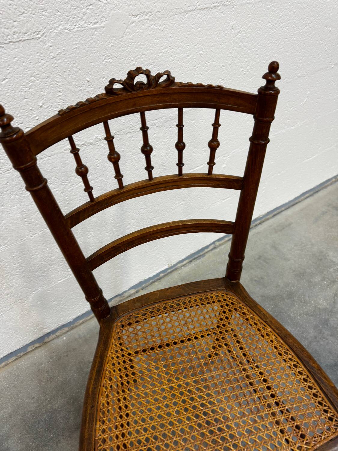 2 caned flying chairs Louis XVI