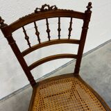 2 caned flying chairs Louis XVI