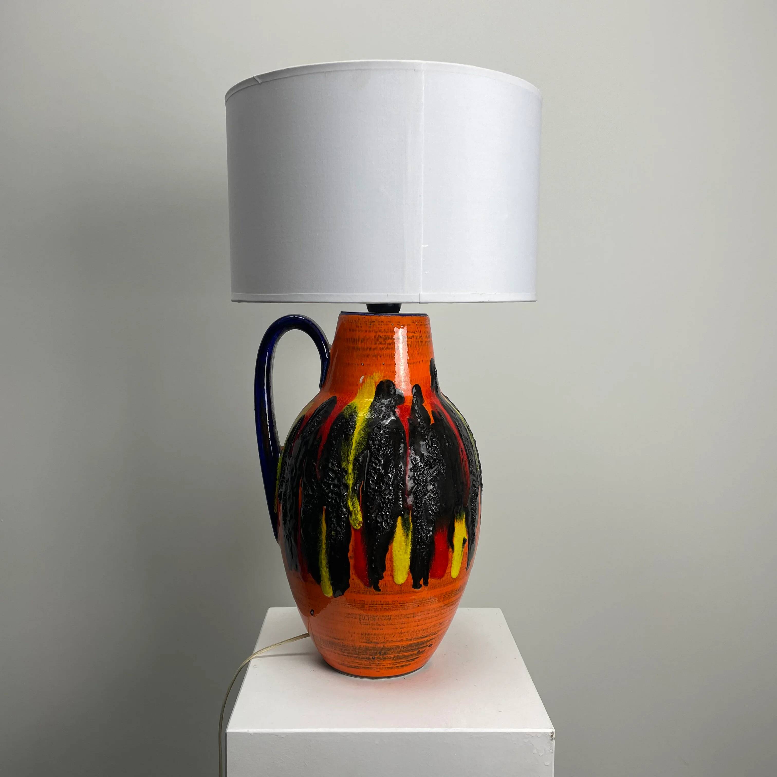 Ceramic table lamp by Scheurich from West Germany 1960