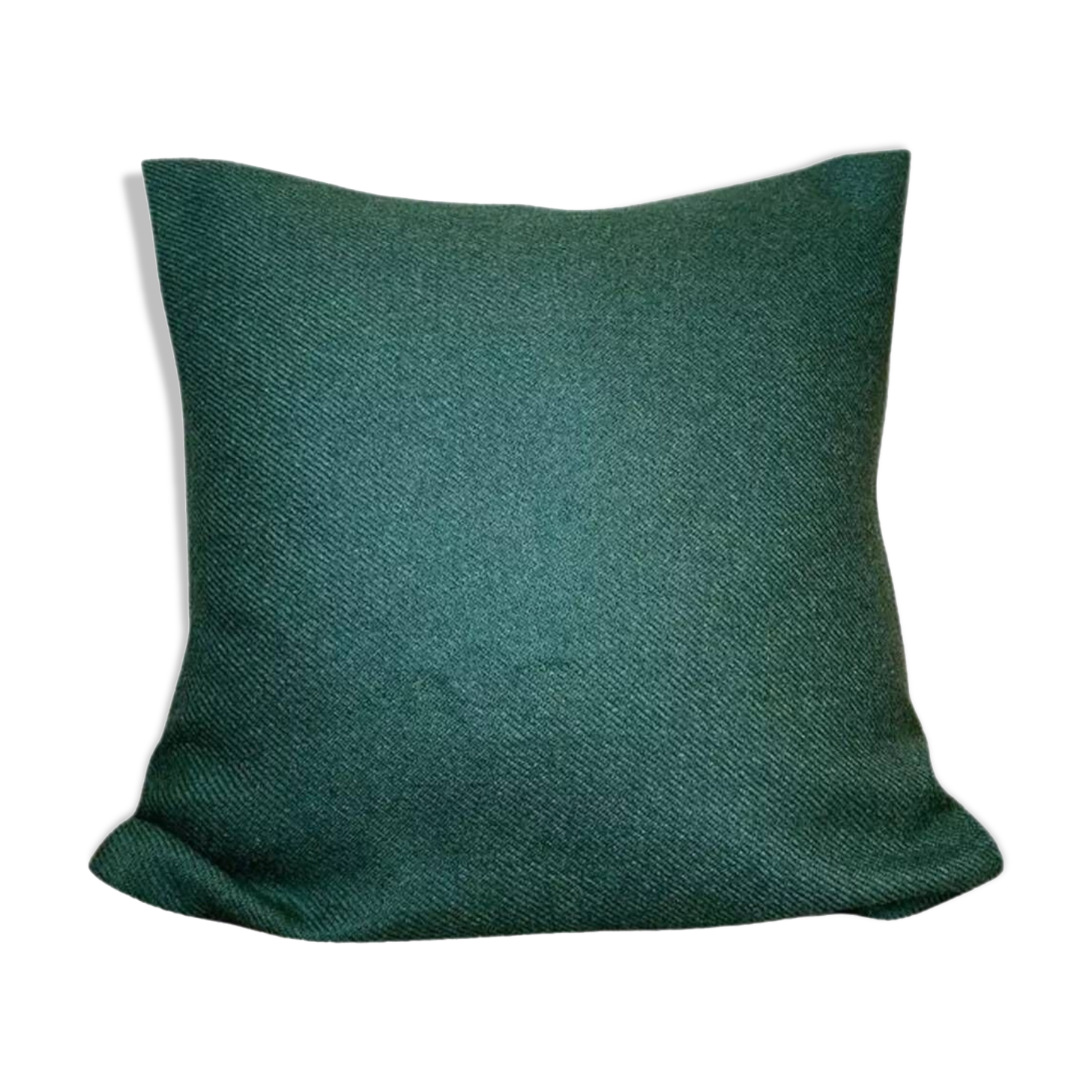 Coussin en laine vert sapin 40 cm