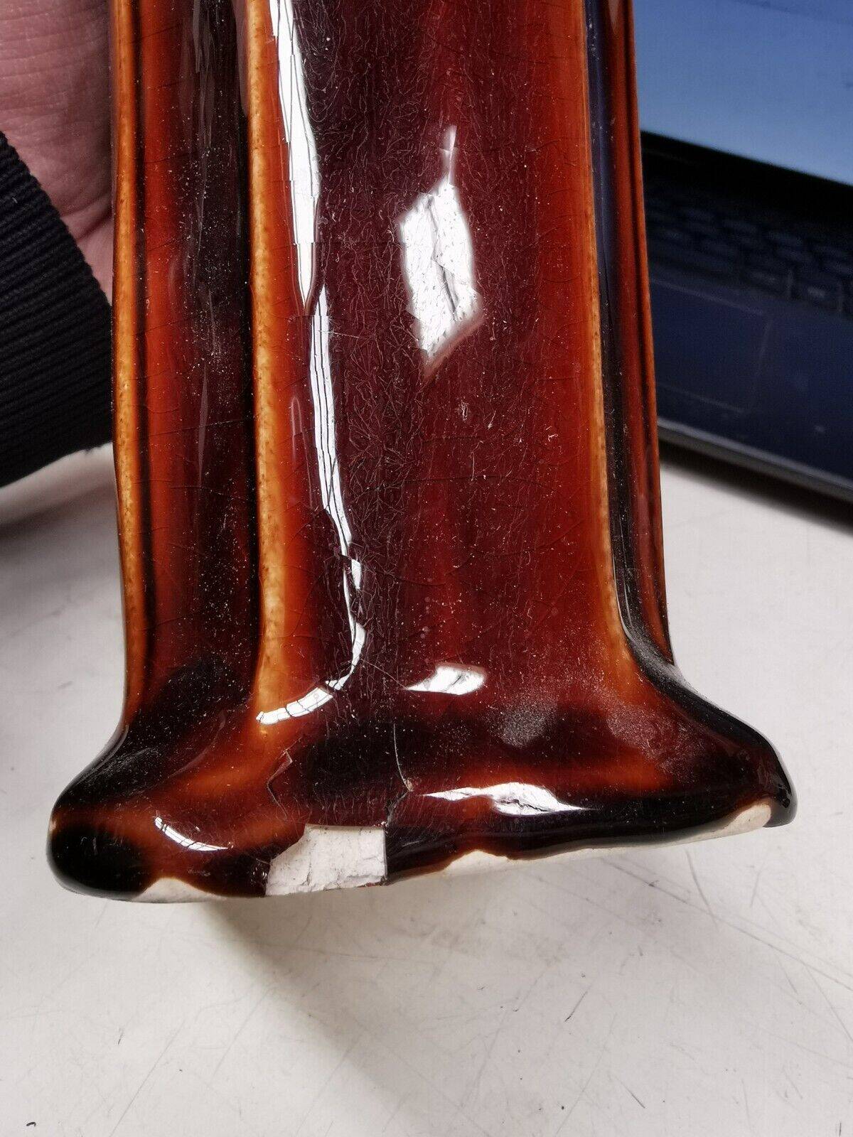Pair of vases + art nouveau planter orchies slip fireplace trim