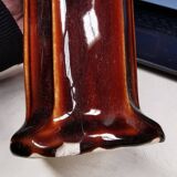 Pair of vases + art nouveau planter orchies slip fireplace trim