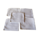 Set of 5 towels monograms "JF" damasse in white