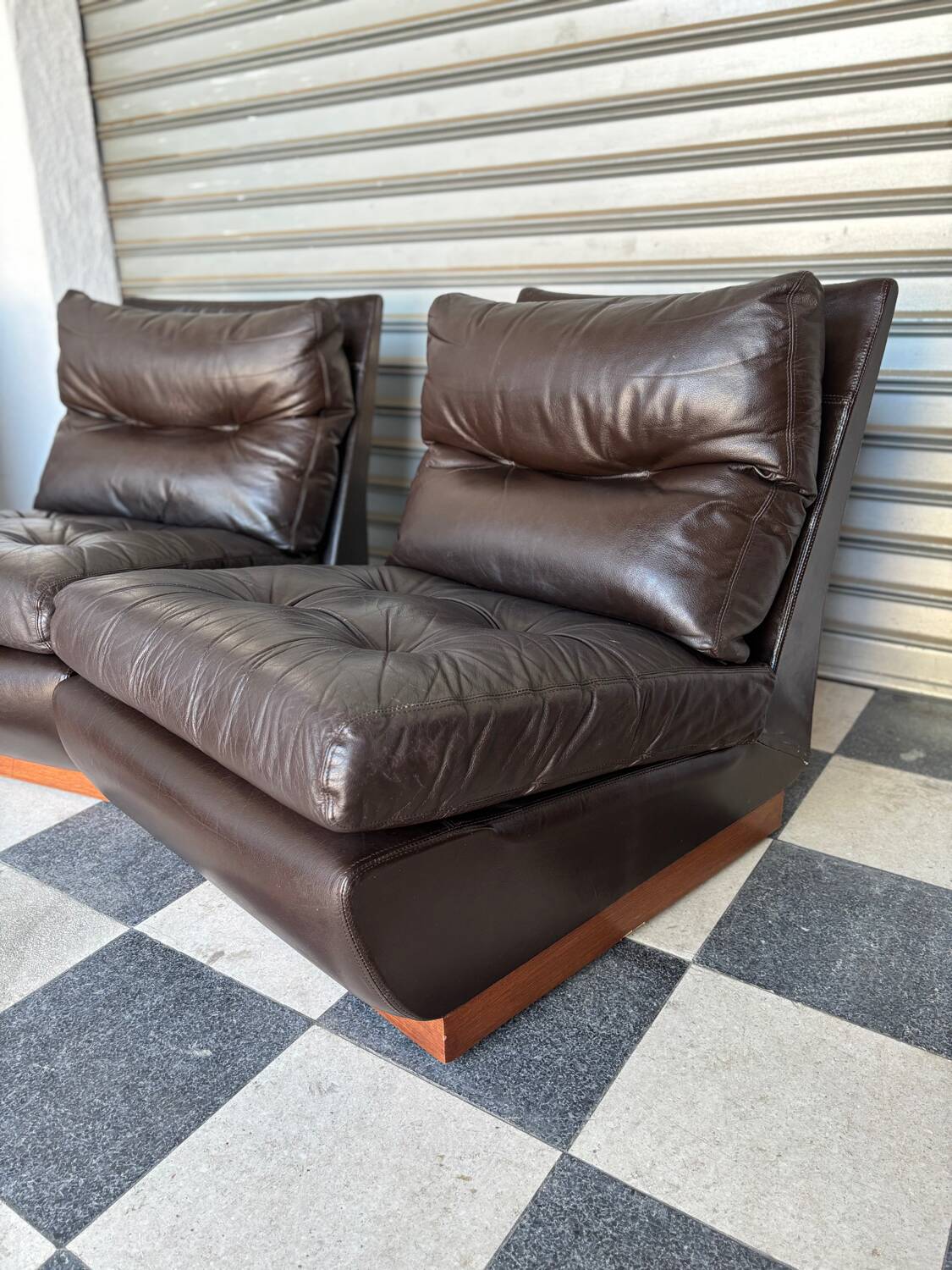 Chauffeuse cuir Roche Bobois