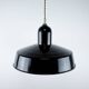 Industrial Black Metal Lamp with Visible Patina