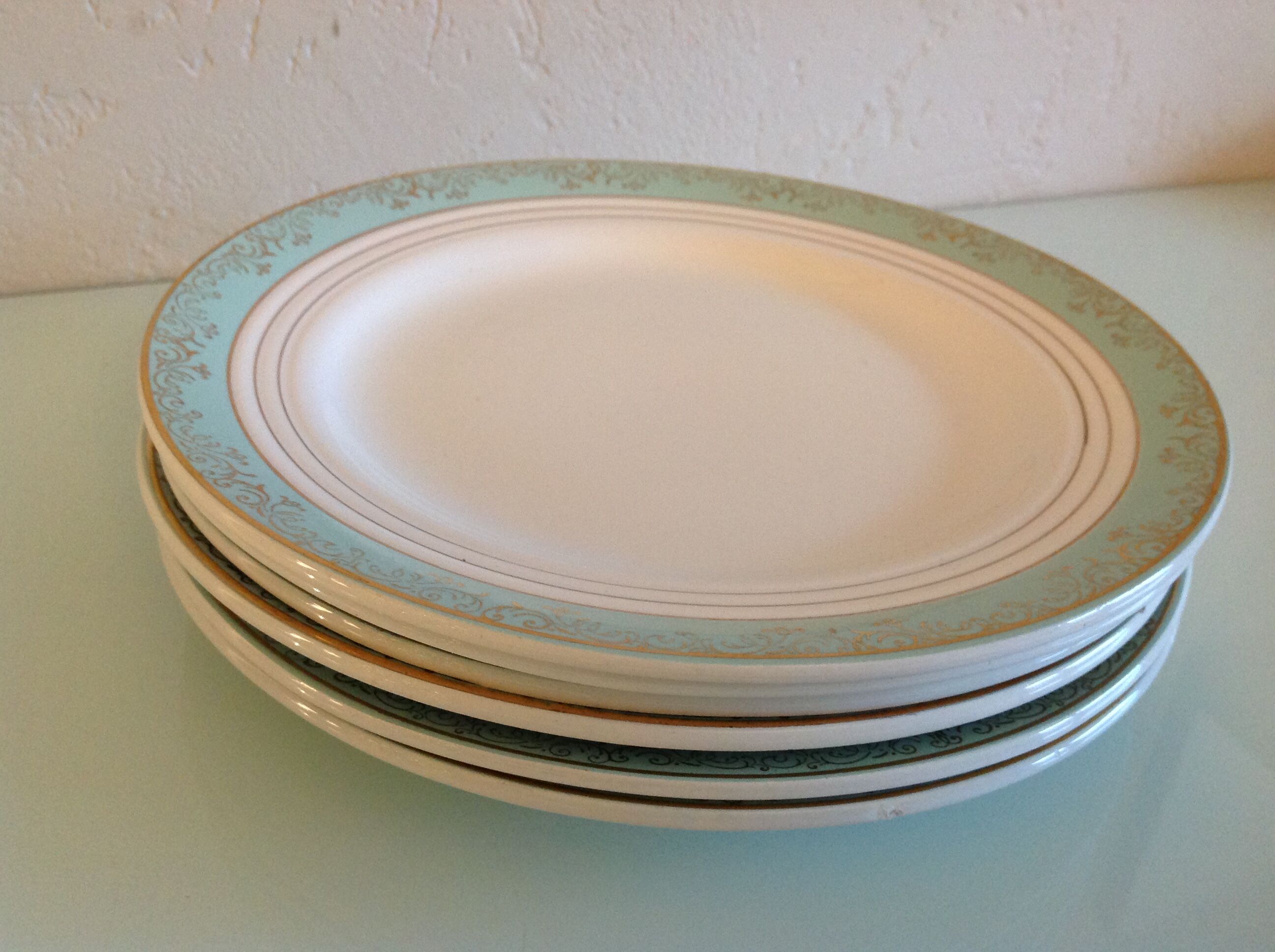 Six flat plates decor Sully by Ceranord/ vintage 50/60s