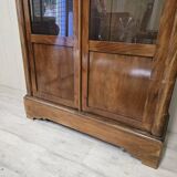 Antique walnut display case - Louis Philippe period