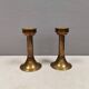 A set of brass candle holders from CAWA Denmark, 1960s.