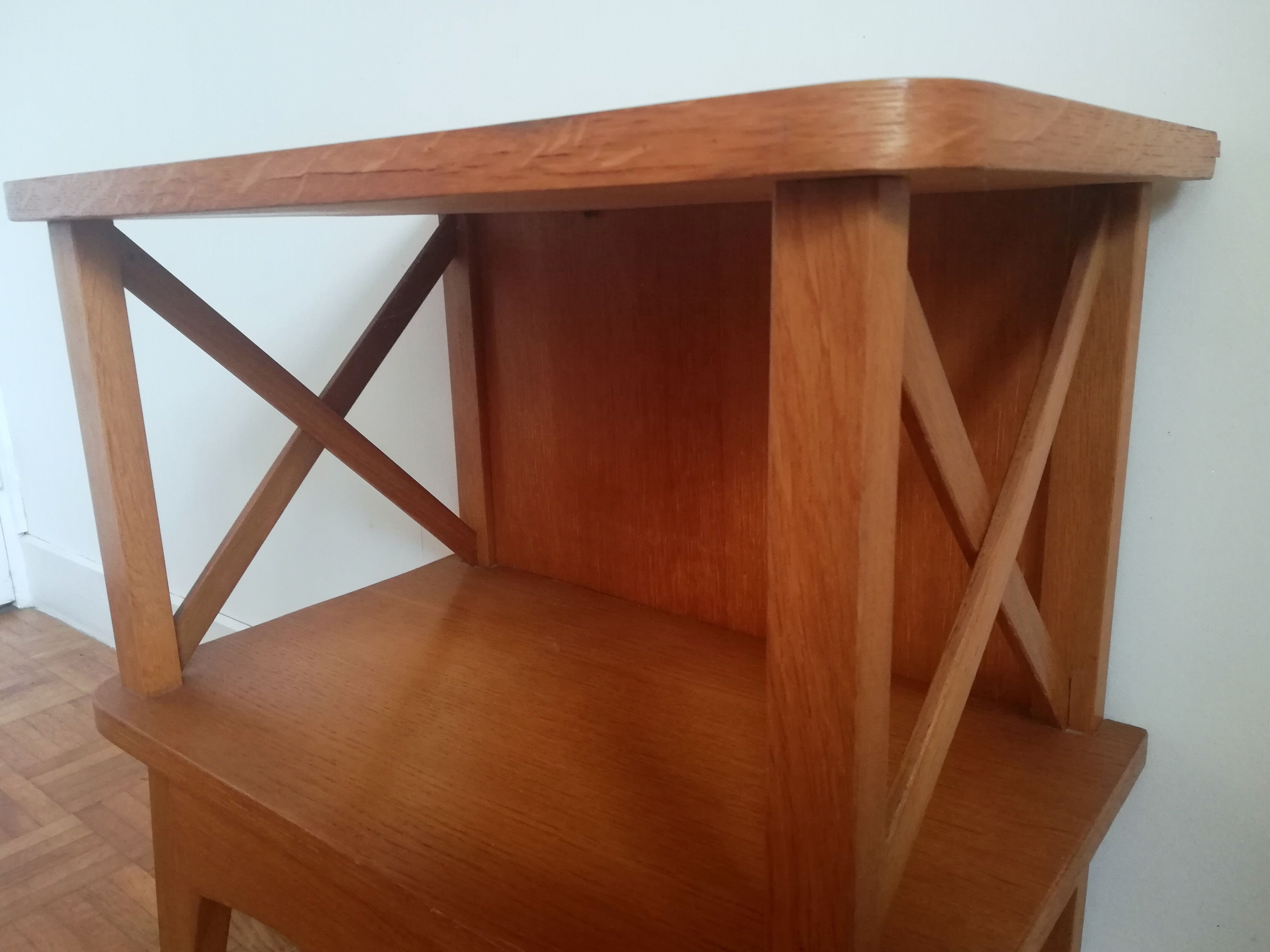 Compass feet bedside table 1960