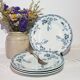 Lot 4 flat plates in Earthenware of St Amand and Hamage model Modern-Style, iron earth.