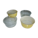 Lot of 4 glass ramekins 2 transparent and 2 yellow