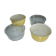 Lot of 4 glass ramekins 2 transparent and 2 yellow