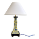 Ceramic lamp, 2 m fabric cable, cotton shade