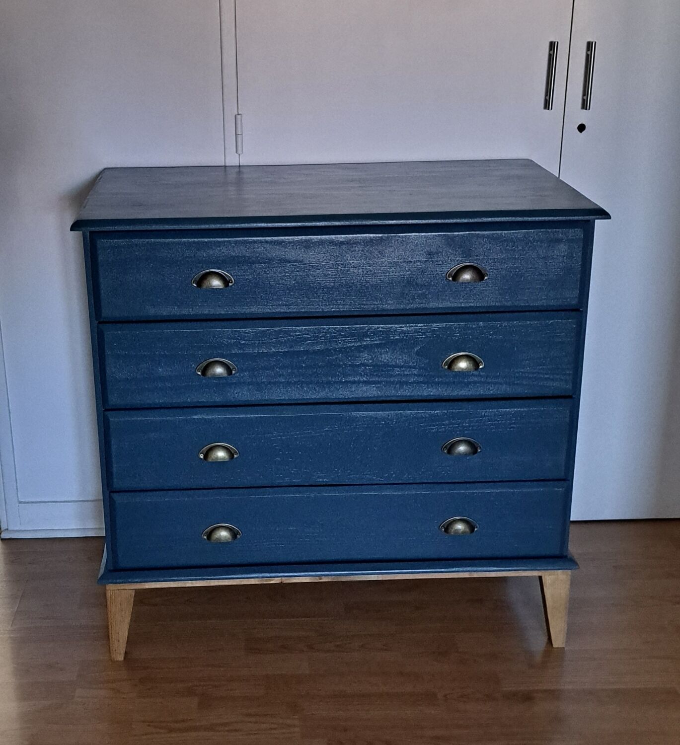 Scandinavian blue chest of drawer