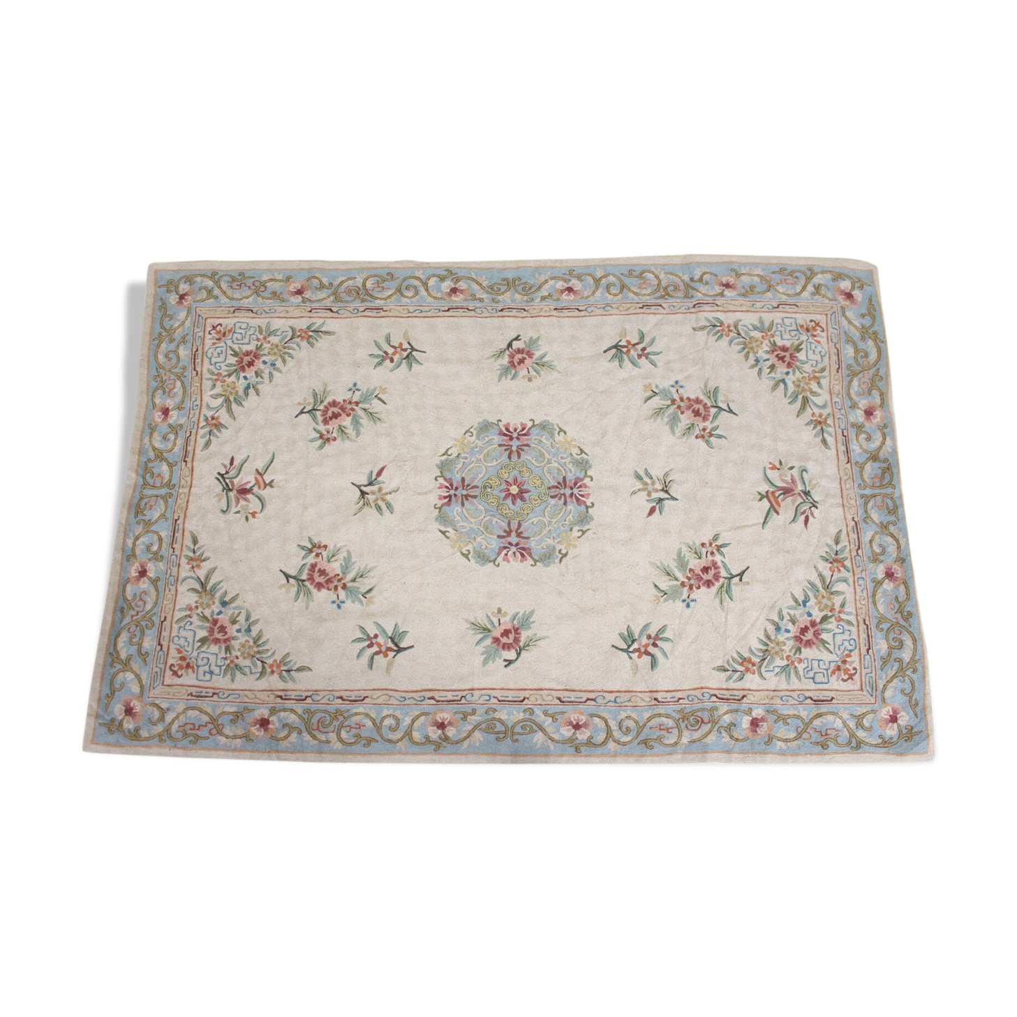 Topstitched kashmiri rugs carpet 182,3 x 119.3 cm
