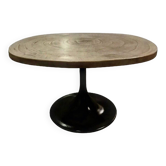 Table basse vintage pied tulipe.