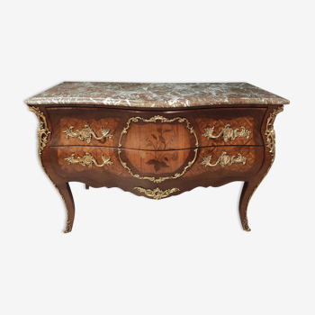 Comfortable Jumper Style Louis XV In Marquetry