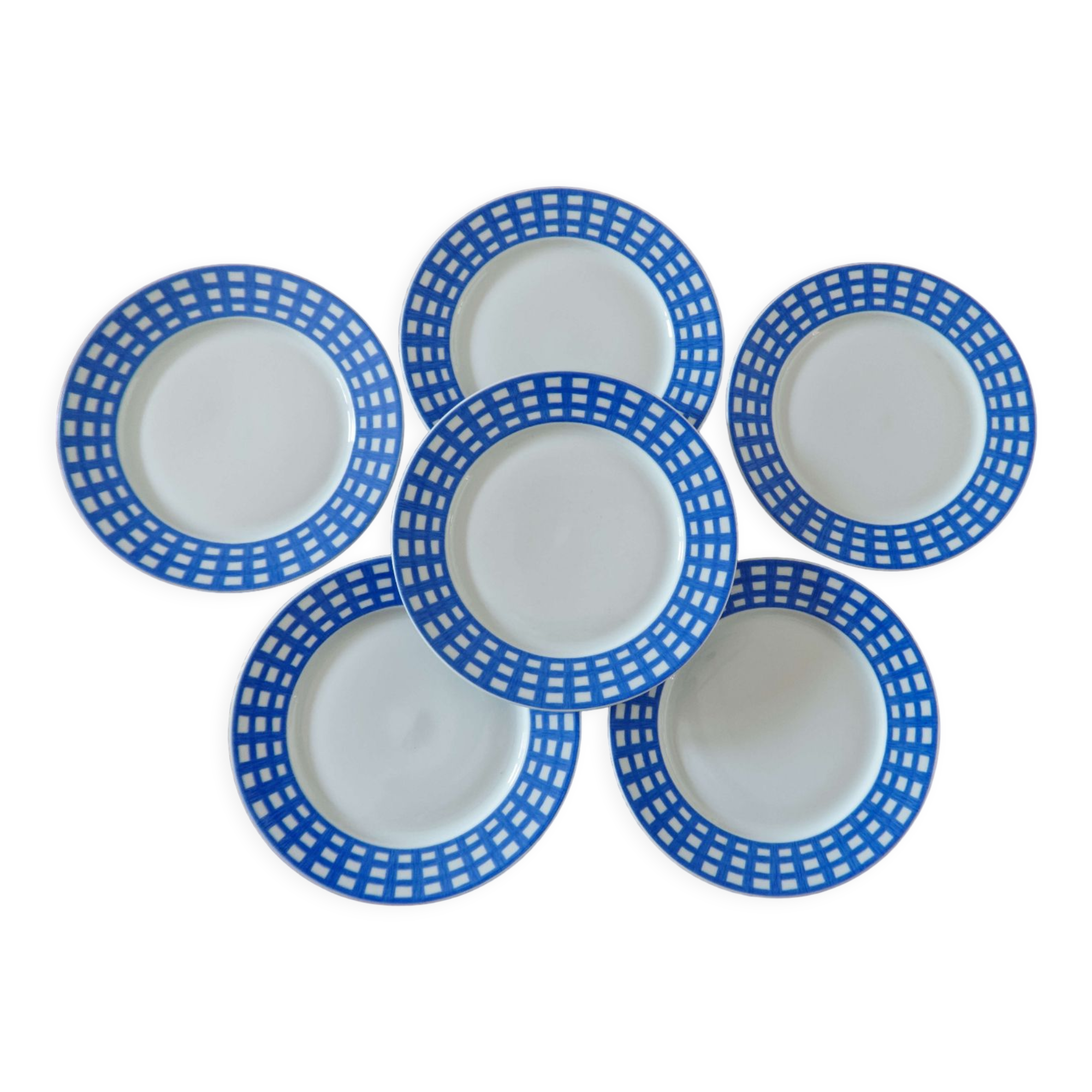 Lot 6 dessert plates Guy Degrennr Paréo collection
