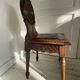Wooden chair with Breton leather seat