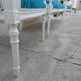 Ensemble salon banquette et 2 fauteuils style louis XVI