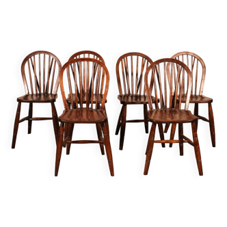 Set of 6 Windsor chairs from the 19th century