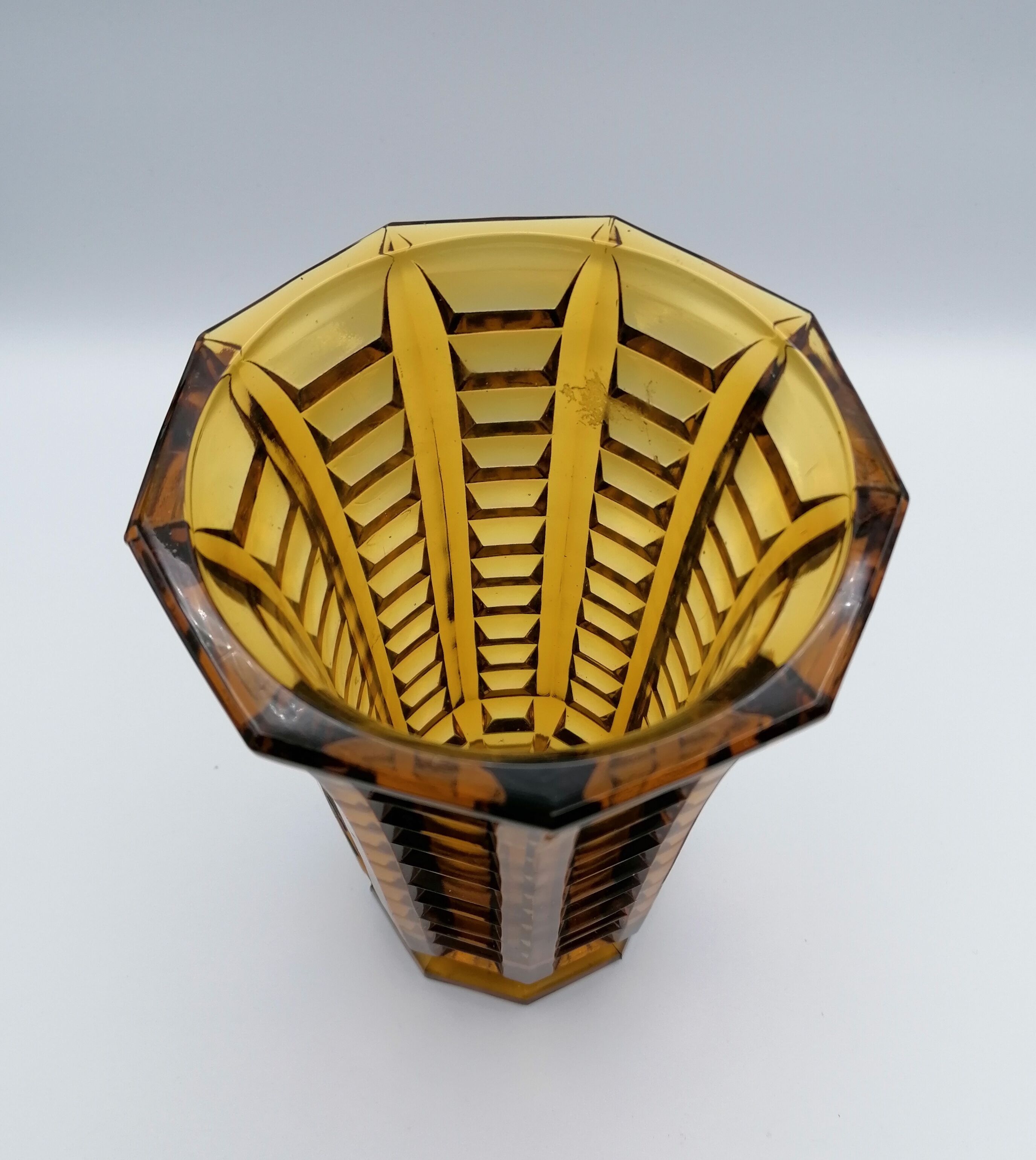 Art Deco-style yellow vase