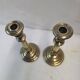 Paire de bougeoirs anciens en laiton