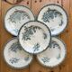 Set of 5 antique deep plates "Terre de Fer"