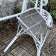 Fauteuil et chaise Peacock en rotin blanc, 1970