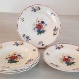 Hollow plates in earthenware Sarreguemines Model "Agreste" Vintage